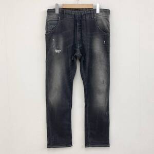 DIESEL Jogg Jeans KROOLEY-NE ダメージ加工 ジョグジーンズ グレー メンズ W30 ディーゼル ジョガーパンツ スウェットデニム 3080055