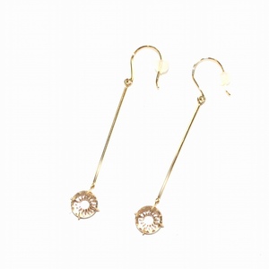 スタージュエリー STAR JEWELRY クリア サンバースト Clear Sunburst ピアス 両耳用 K10 クォーツ イエローゴールド クリア 白