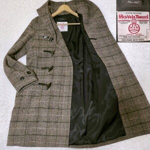 TOMORROWLAND BLUE WORK×Harris Tweed/トゥモローランド×ハリスツイード Lサイズ相当 ウールダッフルコート/ジャケット/アウター メンズ