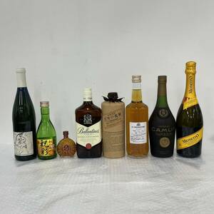 Ｄ065(8145)-23【愛知県のみ発送、同梱不可】お酒 果実酒・焼酎 ・ブランデー 8本まとめ 約8.1㎏ 祝彩 / CAMUS /Nahe Liebfraumilch 他