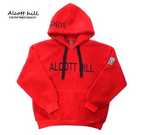 【48】Alcott hill(アルコット ヒル) プルオーバー ボアニット パーカー レッド