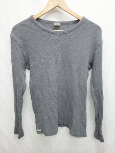 ◇ ⊂ EDWIN エドウィン ワッフル 長袖 Tシャツ　カットソー サイズL グレー メンズ P