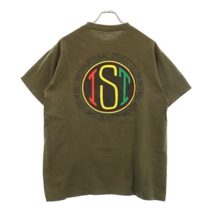 STUSSY ステューシー INTERNATIONAL TRIBE バックロゴプリント半袖Tシャツ カーキ