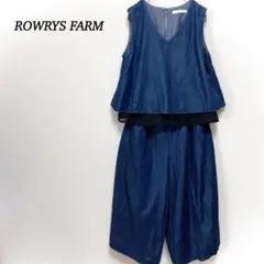 【LOWRYS FARM】セットアップ　ガウチョパンツ　シアーフリルベスト　M