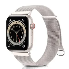 【人気商品】アップルウォッチ バンド 38mm 40mm コンパチブル 41mm 42mm 44mm 45mm 46mm 49mm コンパチブル Apple Watch バンド ステンレス留め金製 男女兼用 長さ調節 CAERMA 強力な磁 通気 メッシュ ベ