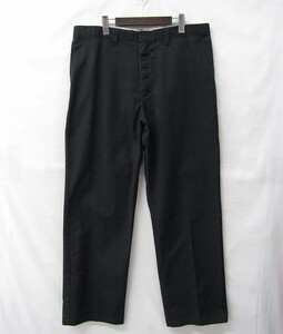 80s Dickies サイズ W38 L32 ワーク チノ スケーター パンツ チノパン ブラック ディッキーズ メキシコ製 古着 ビンテージ 2A0697