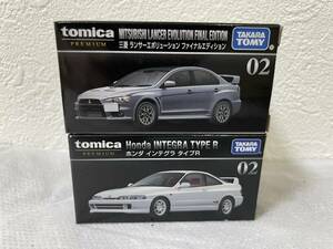 【21004】tomica puremium トミカ プレミアム No.02 三菱 ランサーエボリューション ファイナルエディション ホンダ インテグラ タイプR