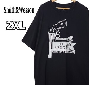 Smith&Wesson グッドプリントTシャツ ブラック 黒 古着 2XL