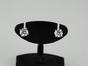 【USED/A】Pt900ピアス■ダイヤ0.347ct/0.357ct