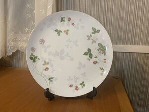 【美品】WEDGWOOD ウェッジウッド ワイルドストロベリー パステル プレート 大皿 約27cm