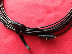 光デジタルケーブル 10m オーディオ OPTICAL SPDIF TOSLINK 角型プラグ・美品