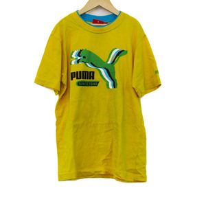 プーマ 半袖Ｔシャツ トップス ロゴT スポーツウエア コットン キッズ 男の子用 150サイズ イエロー PUMA