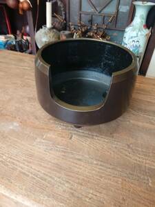 真鍮製 鉄瓶掛け 風呂 煎茶道具