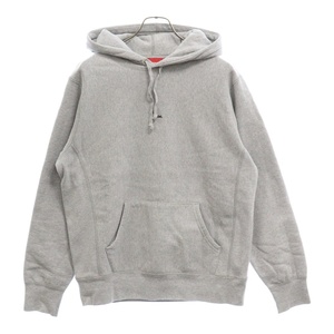 SUPREME シュプリーム 19AW Micro Logo Hooded Sweatshirt ロゴ刺繍プルオーバースウェットパーカー フーディー グレー