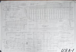 ☆★ こんな!!!!! Uコン純スタント機 "図面" USA-1　Uコン　★☆yoshi