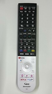 シャープ ４K液晶TV用リモコン　 GB355SA　中古 正常動作品 ②