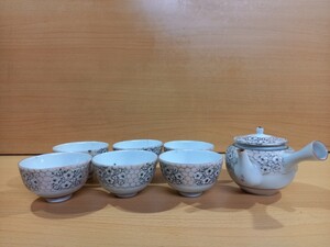 【K】九谷焼　急須　お茶茶碗　古道具　掘り出し物　陶器　骨董品