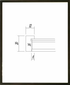 デッサン用額縁 木製フレーム UVカットアクリル付 9102 半切サイズ 墨