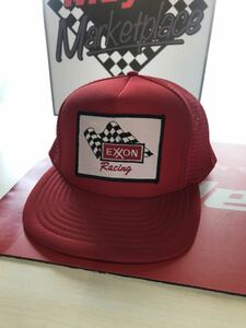 Exxon Racing 帽子　キャップ　テキサス州　ガソリン　オイル　アメリカ　ビンテージ　企業　カンパニー　世田谷ベース　古着　アメカジ