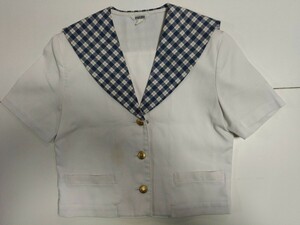 岡山県[私立就実中学校]女子制服 HANAE MORI ハナエモリ　夏服半袖セーラー服160A　単品　No.1