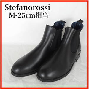 EB6600*Stefanorossi*ステファノロッシ*メンズレインブーツ*M-25cm相当*黒