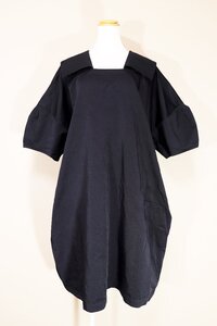 ☆美品☆COMME des GARCONSコムデギャルソン/変形襟ロングワンピース：XS/濃紺xy245