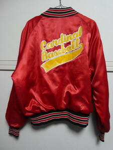 90s　Champion　CHAMPION　MADE IN USA　ヴィンテージサテンジャケット　スタジャン　スタジアムジャンパー　カージナルス　L　