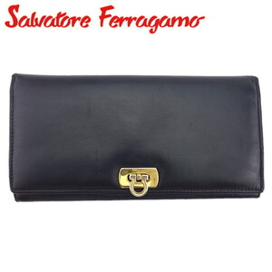 サルヴァトーレ フェラガモ 長財布 ファスナー付き 財布 レディース メンズ ガンチーニ Salvatore Ferragamo 中古