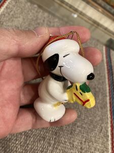 70-80USAビンテージvintageスヌーピーサンタ木馬SNOOPYクリスマス陶器人形オーナメント/アメリカントリー西海岸サーフキャンプ世田谷ベース