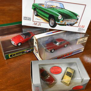 ★AIRFIX1/32プラモデルMGB★DINKYディンキー1/43MGBGT★CORGIコーギー1/43MGA★Exclusive First Editions (EFE)製1/76MGBカニ目ミニカー♪