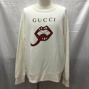 GUCCI 表記無し グッチ トレーナー 長袖 長袖トレーナー スウェット クルーネック リブスウェットカットソー 白 / ホワイト / 10118638