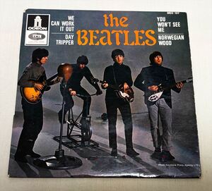 ◆フランスORG◆ BEATLES / WE CAN WORK IT OUT ◆4曲入りEP /ODEON赤ラベル/コーティングジャケット