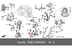 ★ホンダ純正新品★CL1 トルネオ エンジンマウント ラバー COMP ENGINE SIDE MOUNTING H22A MT EURO-R