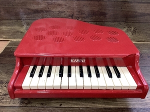 B3a KAWAI ミニピアノ 知育玩具 楽器玩具 カワイ レッド オモチャ おもちゃ レトロ 現状品