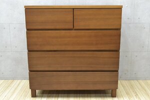 C1732■■良品計画■4段チェスト■整理タンス■MUJI　無印良品■木製■高さ（約）830mm×幅（約)800ｍｍ×奥行（約）400ｍｍ