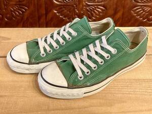 ★☆70s!USA!希少レア!!converse COACH 緑 4.5 23.5cm コンバース コーチ グリーン 一ツ星 あて布 サイドステッチ ビンテージ 2410☆★