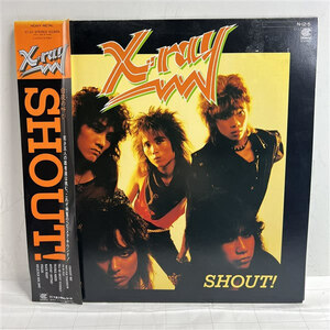 LPレコード X-RAY SHOUT 80年代ジャパメタ 帯付き ステッカー、生写真付