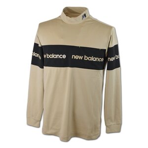 2024秋冬新作【ニューバランス】メンズ 長袖ハイネックシャツ M(4) ベージュ 012-4267003-41 new balance ゴルフ モックネック @