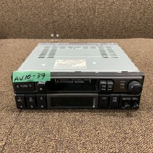 AV10-39 激安 カーステレオ MITSUBISHI MR141230 RX-1J42 34M0050 カセットデッキ FM/AM オーディオ 通電未確認 ジャンク