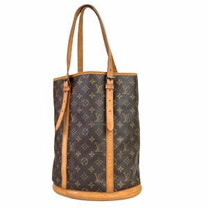 【1円～】ルイヴィトン LOUIS VUITTON バッグ ショルダーバッグ モノグラム M42236 843 バケットGM レザー ブラウン 中古