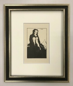 【特価】　≪　　オーブリー・ビアズリー　　≫　　オリジナルラインブロック　　ERDA TO ILLUSTRATE　　1899年　　AUBREY　BEARDSLEY