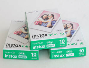 新品 チェキ用フィルム instax mini film 10枚入りｘ3個（1Px3=30枚）クリックポスト送料185円 期限2026年６月 インスタックス ミニ 