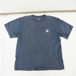 Carhartt カーハート 胸ポケット付 Tシャツ サイズXL ブルーストーン メンズ ビッグシルエット K87-BLS CO3424