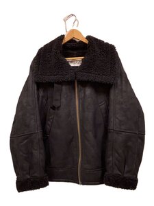 PERVERZE◆Wide Collar Mouton Coat/FREE/ポリエステル/BLK