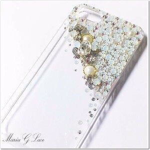 【mariaglace】snowflake デコ スマホケース　Arrows NX9 F-52A