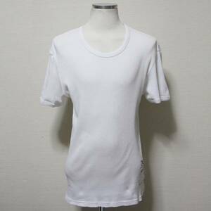 USED品 DOLCE&GABBANA 脇裾プリントクルーネックTシャツ 白 L