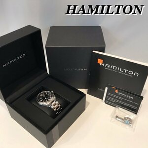 ＨＡＭＩＬＴＯＮ ハミルトン Ｈ６８５５１０ 腕時計 箱あり シルバー ブラック 箱あり 完品 クロック アナログ時計 時計/252