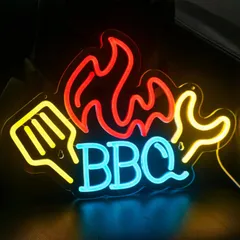 ネオンサイン 壁掛け ネオンイト BBQ 発光サイン ネオン管 壁装飾 おしゃれ LED ネオン看板 部屋 インテリア バー カフェ 車 屋内 販売店 趣味 照明 クリスマス飾り D1054