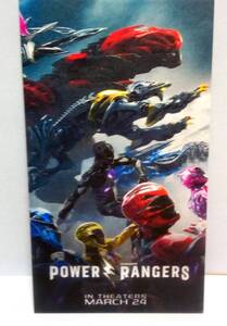 2017年公開★USA版映画「パワーレンジャー」宣伝ADカード★現地入手★Saban’s POWER RANGERS★ナオミスコット★スーパー戦隊★広瀬アリス