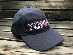 USA正規品 トミーヒルフィガー TOMMY HILFIGER ストラップバック キャップ 帽子 ローキャップ 紺 トリコロール ネイビー サイズ調節可 新品